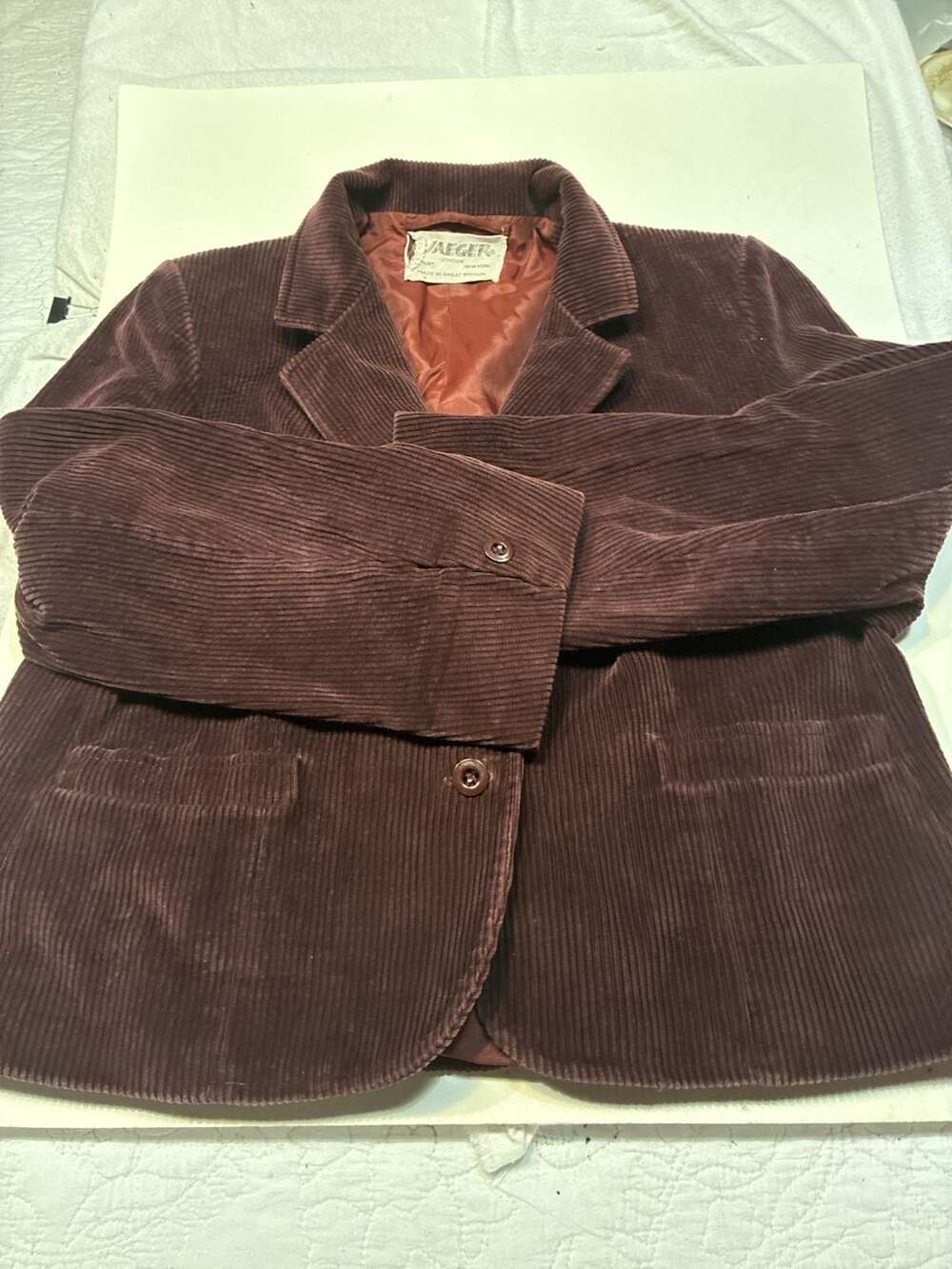 Vintage Jaeger Burgundy Corduroy Blazer